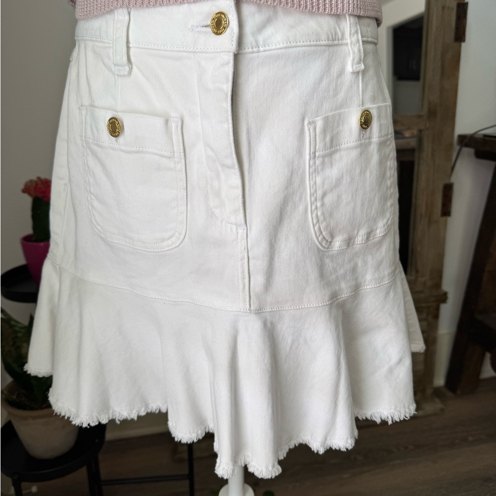Michael Kors Ivory Skirt with Gold Details